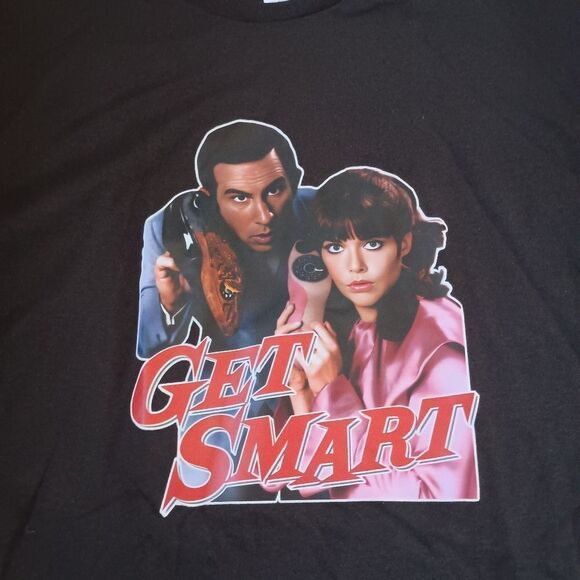 Get Smart Shoe Phone SS Black Graphic T-shirt Size 3XL RARE PRE-OWNED - Picture 1 of 4